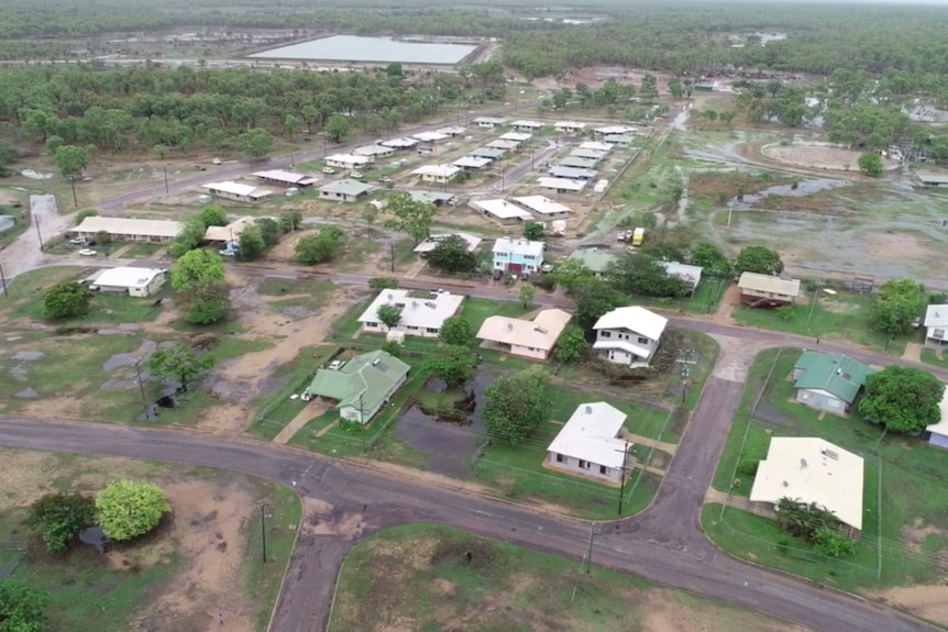The town of Kowanyama was largely spared the full force of the cyclone.