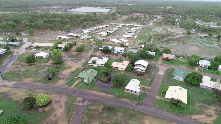 The town of Kowanyama was largely spared the full force of the cyclone.