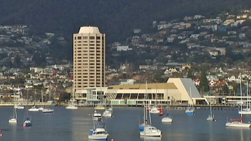 Wrest Point casino from the water.
