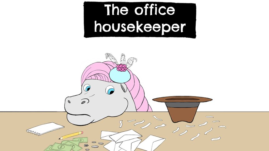 A horse and slips of paper