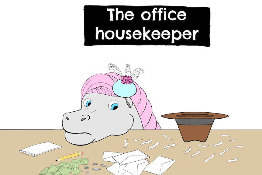 A horse and slips of paper