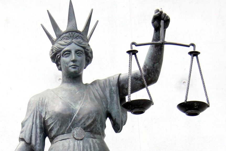 The scales of justice stand outside the Supreme Court.