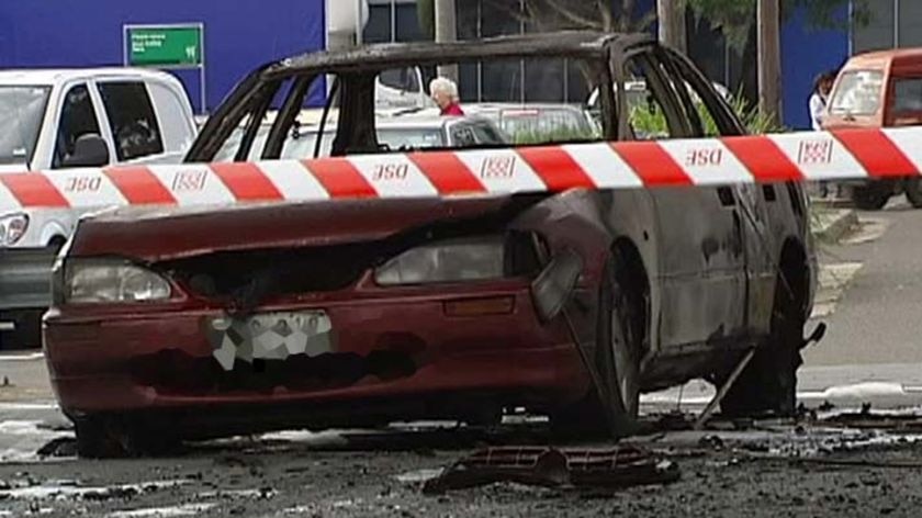 A woman who was stabbed and set on fire at Bayswater in Melbourne's south-east this morning has died