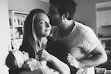 Rachael and Jonny Casella, with baby Mackenzie