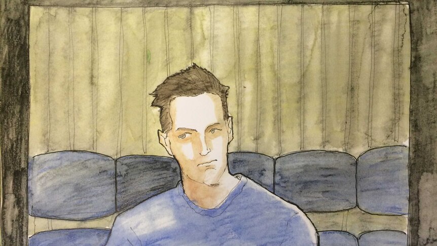 Cy Walsh court sketch