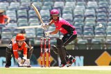 Marizanne Kapp of the Sixers bats during the WBBL final against the Scorchers at the WACA.