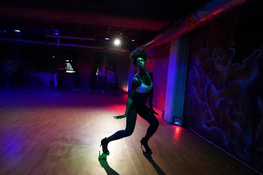 Kafi Payne in a dance class in Atlanta