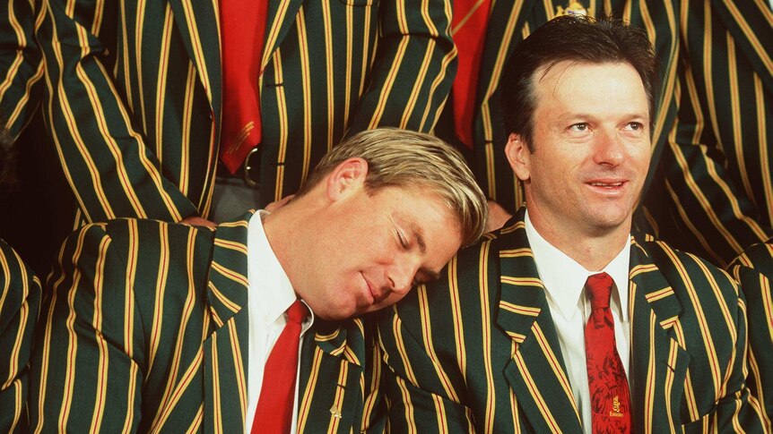 Shane Warne and Steve Waugh in happier times