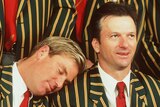 Shane Warne and Steve Waugh in happier times