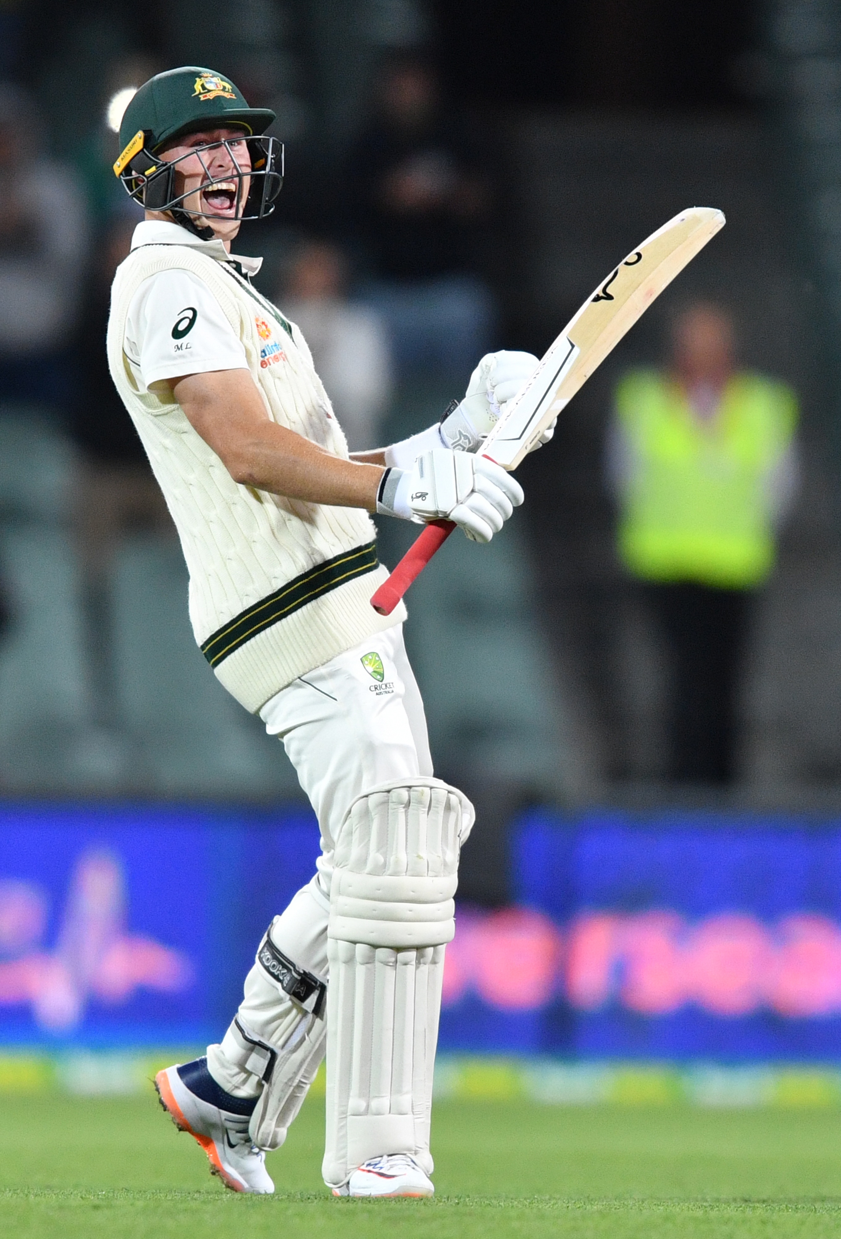 Marnus Labuschagne screams in delight