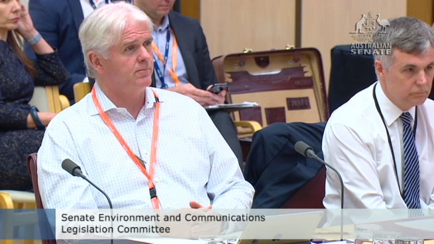 NBN CEO Bill Morrow at Senate estimates in May 2018