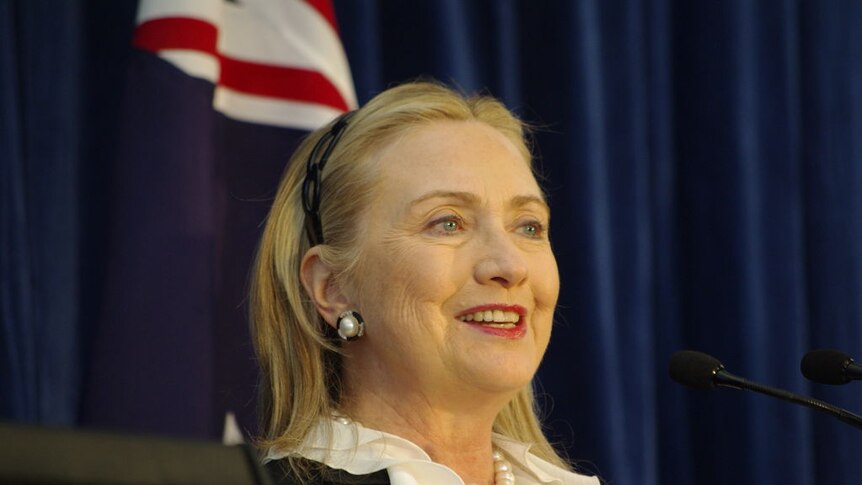 Mrs Clinton is spending a day and two nights in Adelaide