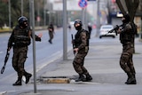 Turkish police special forces take position
