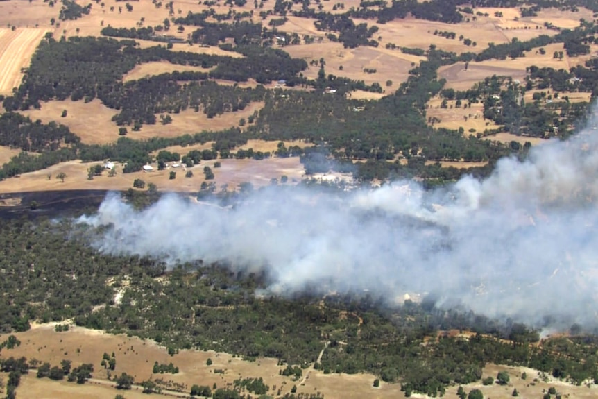 Smoke from a rural bushfire
