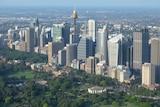 Aerial shot of Sydney CBD