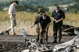 Investigators at MH17 crash site