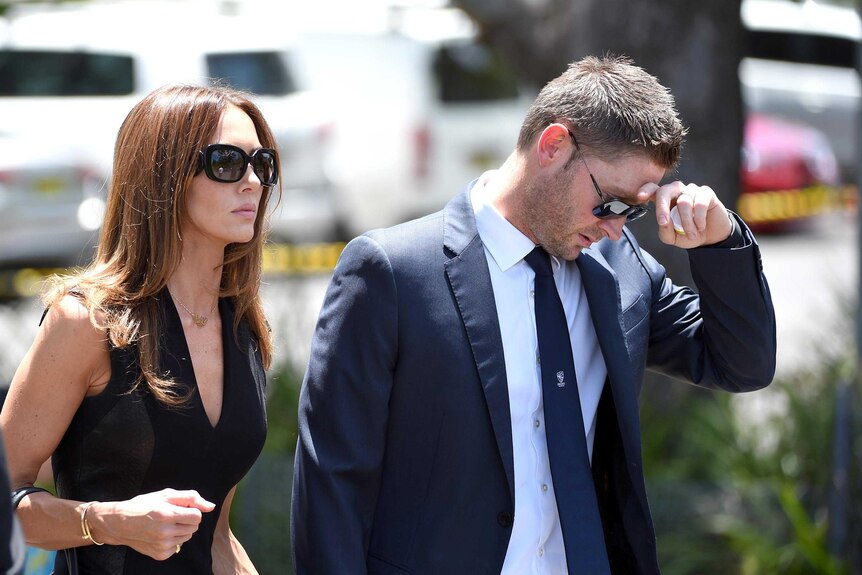 Michael Clarke and his wife Kyly Clarke arrive