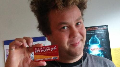 Australian Sex Party member Nick Wallis shows his support via Twitter.