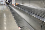 Empty shelves at Woolworths in West End, Brisbane.