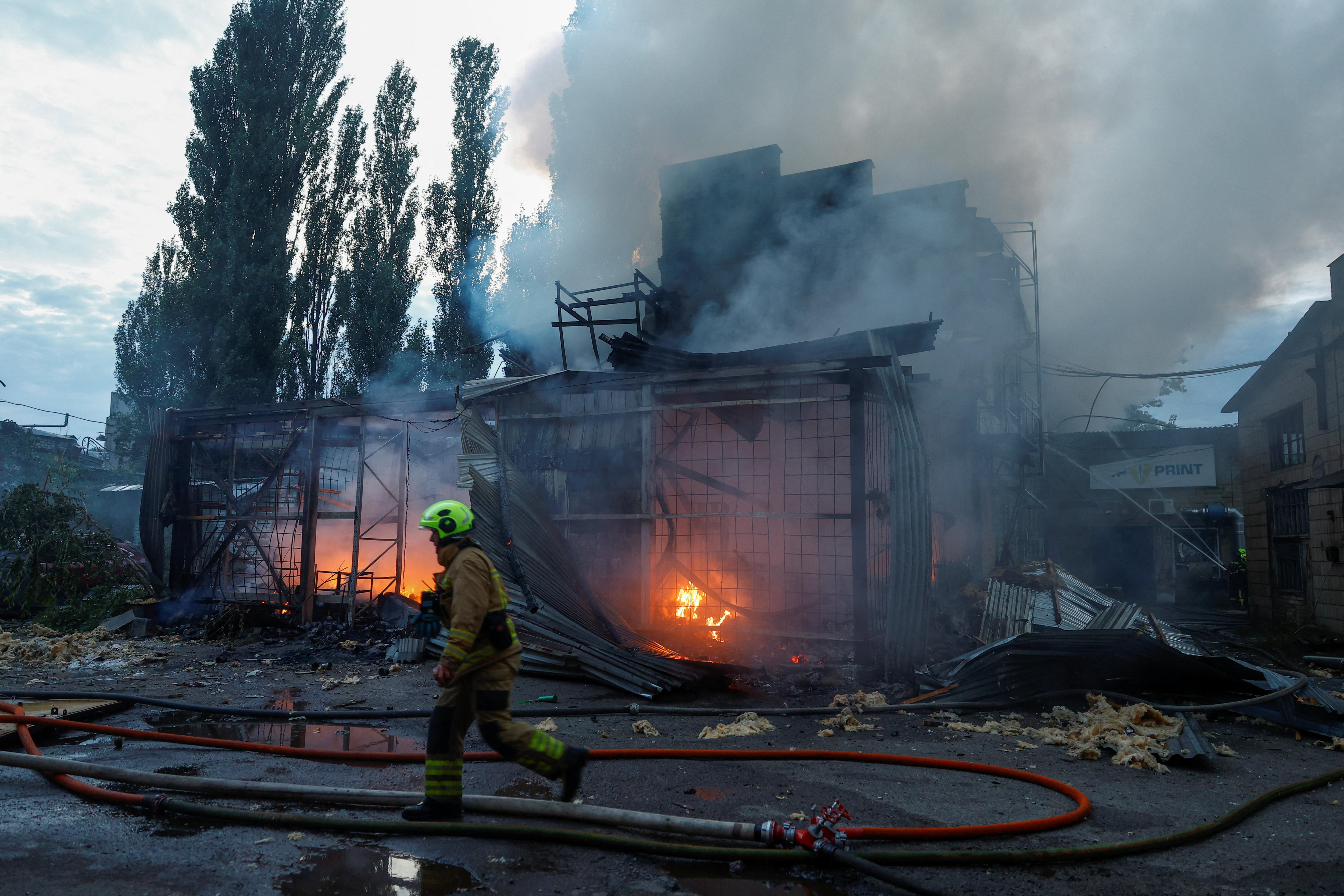 Russian drone strike on Kyiv, Ukraine