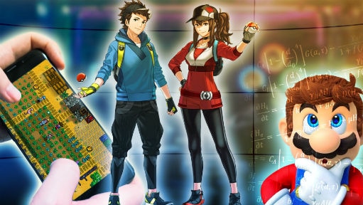 Pokemon trainers and Mario doing math