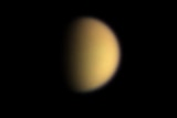A true colour image of Saturn's moon Titan.