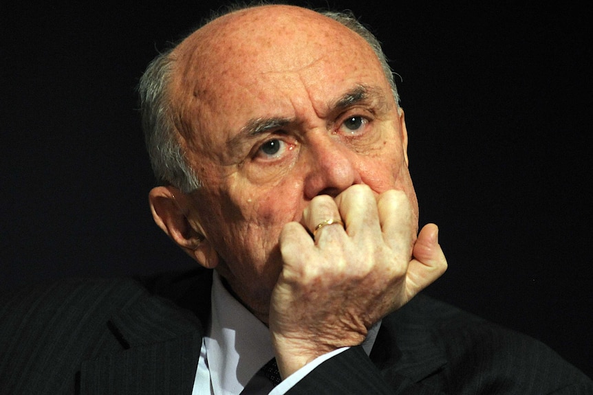 Professor Allan Fels speaks at the National Press Club in Canberra.