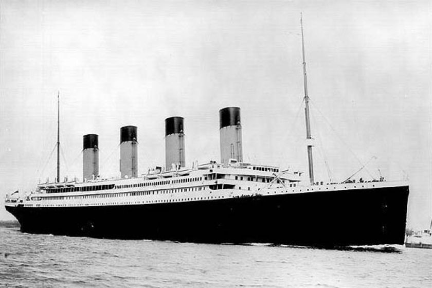 The Titanic sets sail