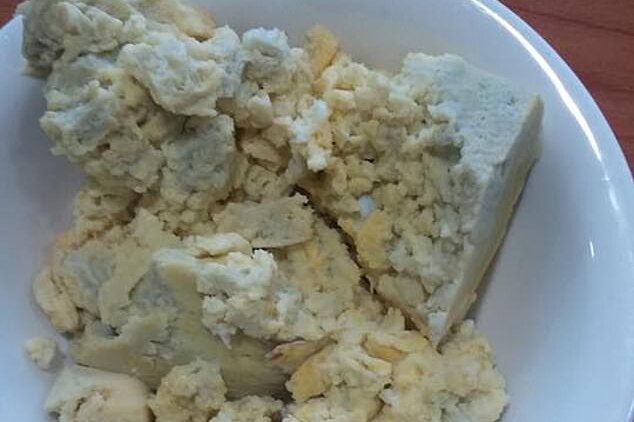 Unappetising eggs served for dinner in aged care home