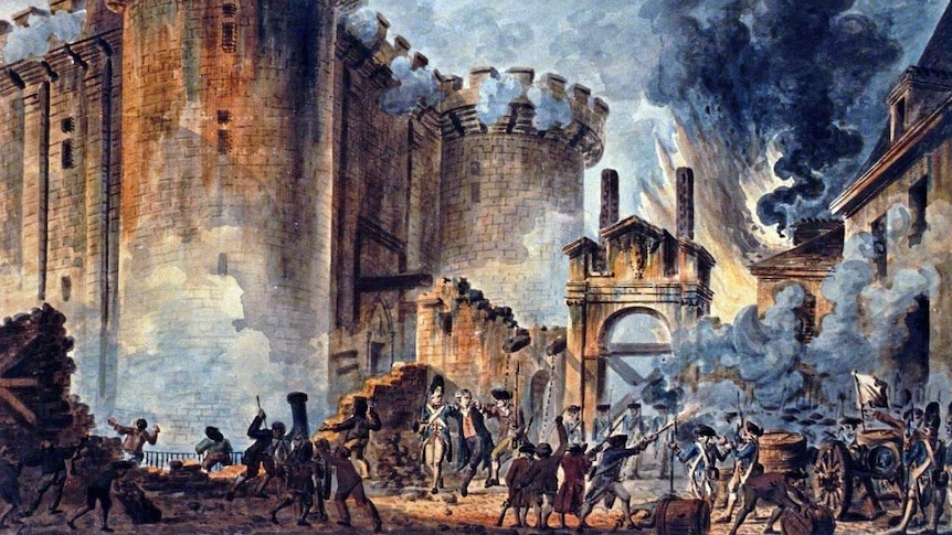 Painting of revolutionaries storming the Bastille