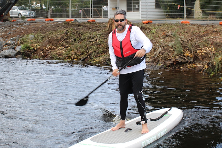 Paddle board rider Cameron Douglas