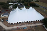 The world's largest modular tent has been put up in a paddock outside of Mount Gambier