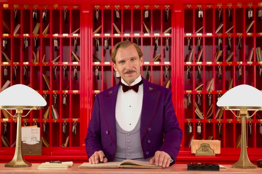 Ralph Fiennes in Wes Anderson's 2014 film, The Grand Budapest Hotel.