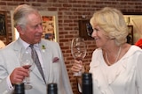 Prince Charles and his wife, Camilla drink wine at an Albany winery.