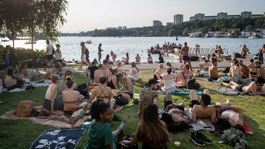 Stockholm sunbathing.