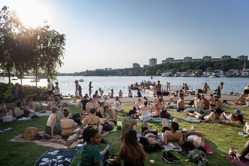 Stockholm sunbathing.