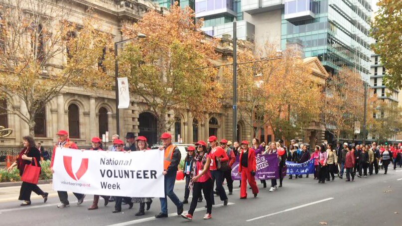 Volunteers Week march in Adelaide