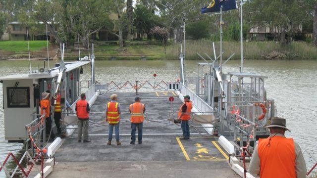 New Lyrup ferry being tested at Morgan in SA.