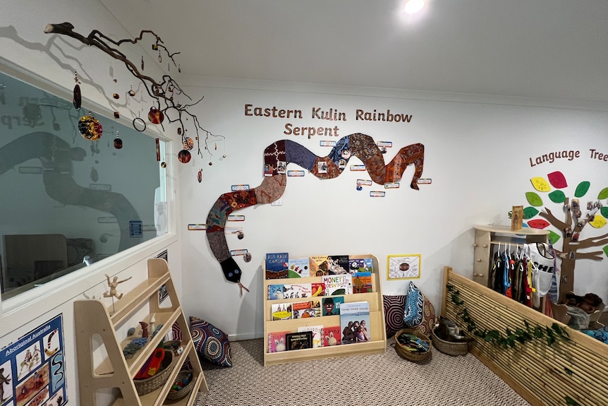 a reading corner at a early learning centre