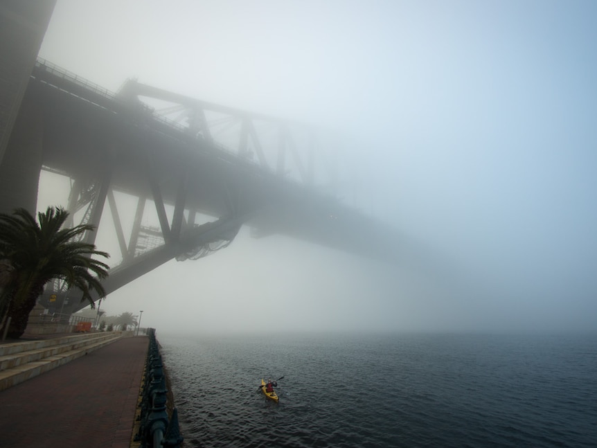 Fog on Sydney Harbour on August 9, 2014