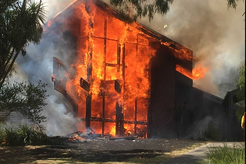 House fire at Hawthorndene