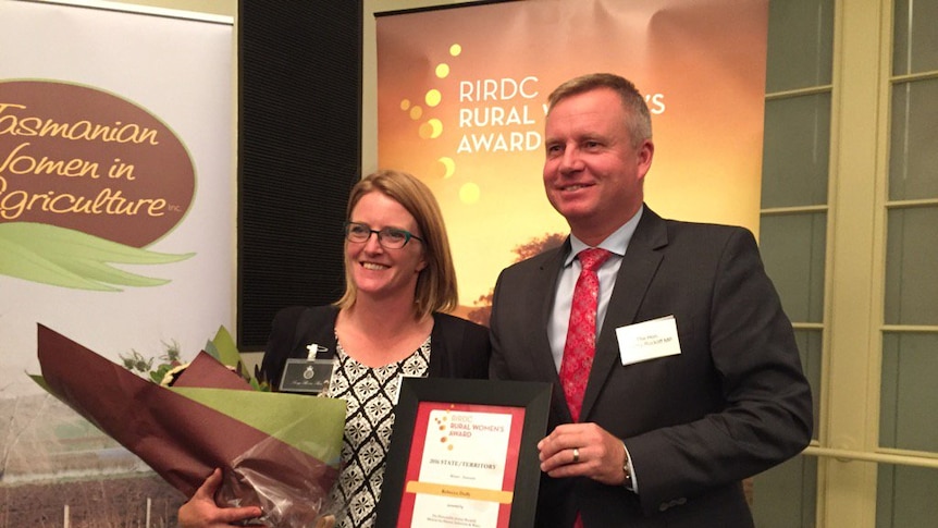 Rural woman of the year in Tasmania Rebecca Duffy