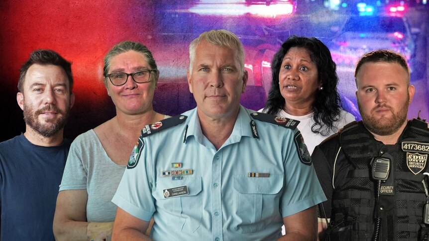 A composite image of Queenslanders who are speaking out about youth crime.