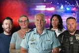 A composite image of Queenslanders who are speaking out about youth crime.