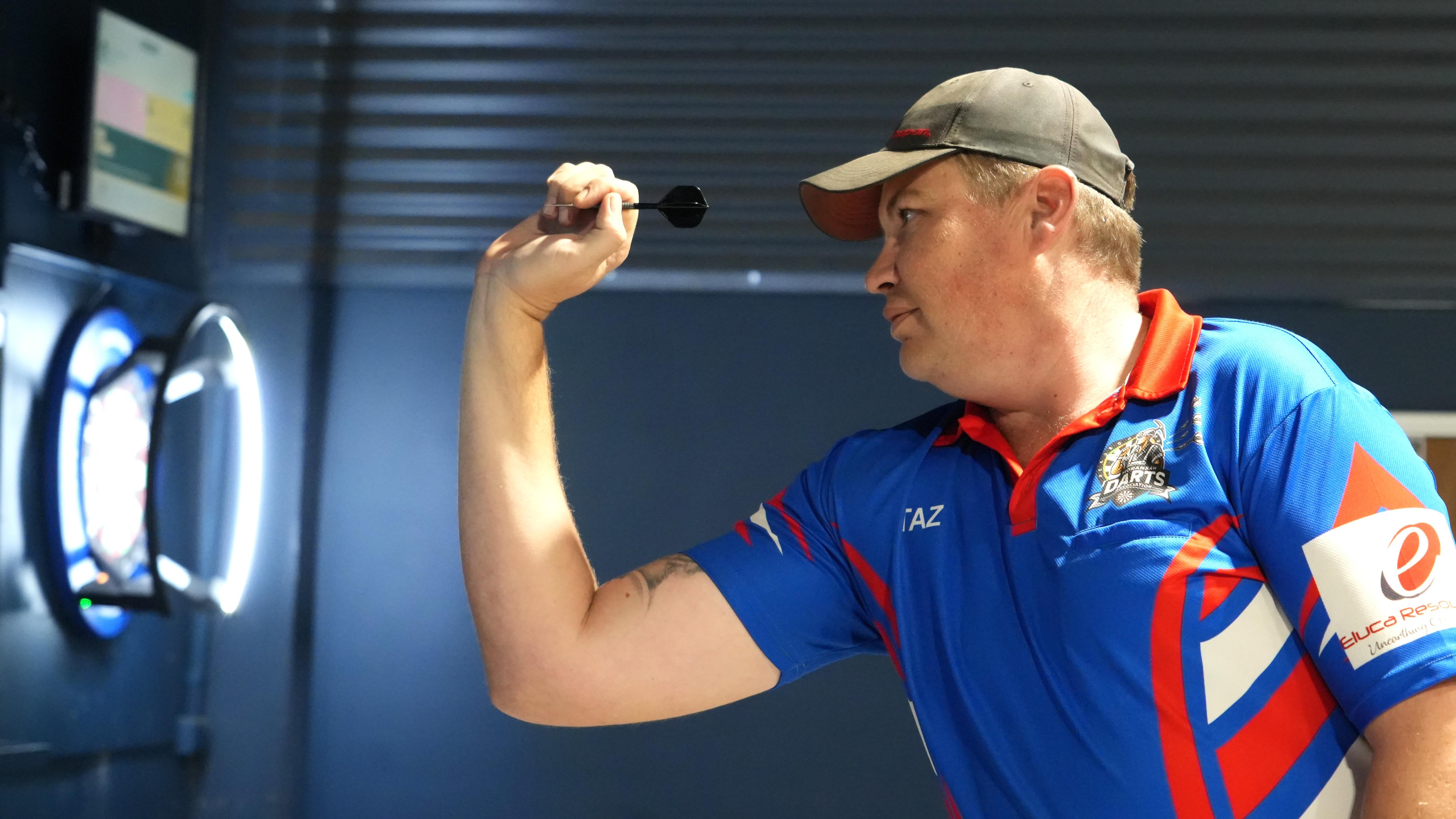 Darts offers Moranbah miners a break from camp life