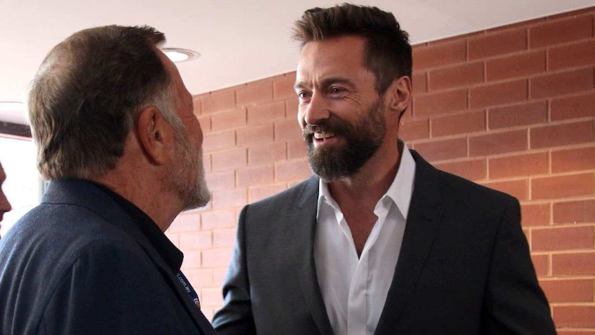 Hugh Jackman has arrived in Perth to launch the Jackman Furness Foundation for the Performing Arts.