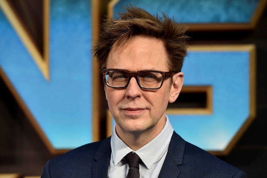 Director James Gunn at the premiere of the film "Guardians of the galaxy, Vol. 2" in London April 24, 2017.