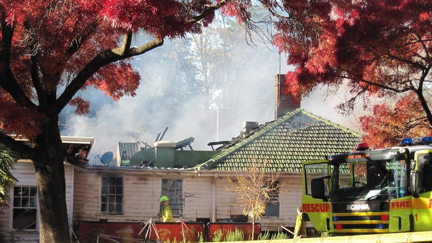 Police are investigating the cause of the fire that gutted the Canberra Services Club.