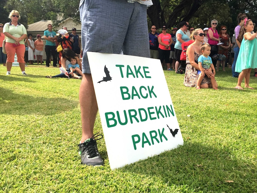 Take Back Burdekin Park sign, Singleton