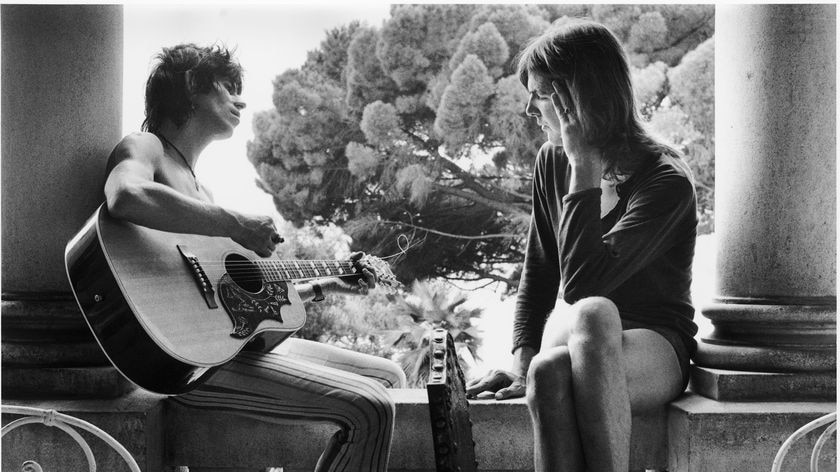 Keith Richards and Gram Parsons at Villa Nellcote.